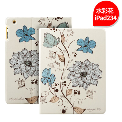 

iPad4 Case ipad3 Чехол ipad2 Tablet PC Leather Sleeve Cartoon Sleeping All-Inclusive Case