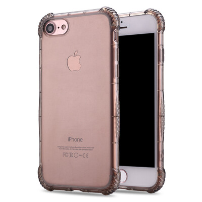

Langke apple iphone7 mobile phone shell transparent silicone TPU soft shell shatter-resistant mobile phone protective cover Applicable iphone7 dark gray