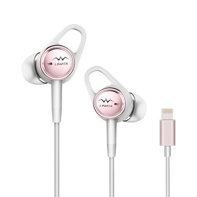 

Linner NC21 Lightning Apple, интерфейсы активных наушников уменьшения шума в движении с пшенично-уха звук хороший бас наушники гарнитуры iphone розового золота