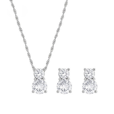 

SWAROVSKI Swarovski прозрачного хрусталя пирсинг серьги колье 1807339
