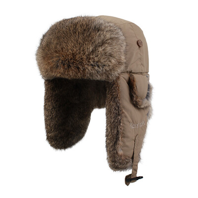 

Kenmont km-2130 Mens Ski Hat Outdoor Winter Warm Thicken Rabbit Hair Lei Feng Cap Khaki  595cm