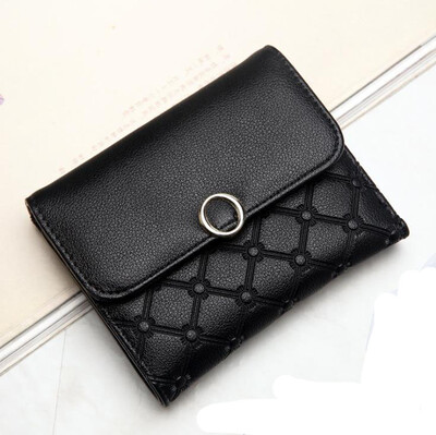 

Lady wallet fashion solid color female student short wallet