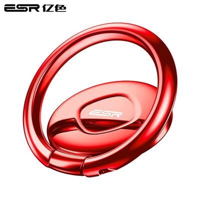 

ESR mobile phone bracket finger buckle car bracket lazy stent Apple Andrews flat universal stent zinc alloy magnetic stent - Chinese red