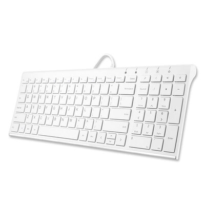 

ЛУК HW193A металла тонкие проводной USB-клавиатура белые клавиши 99