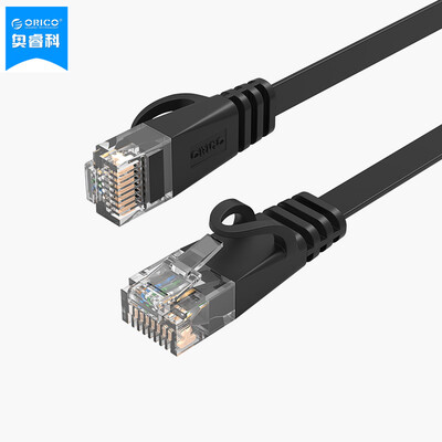 

ORICO PUG-C6B CAT6 Six types of gigabit flat cable engineering home improvement cable computer network jumper finished RJ45 pure copper cable black 30 meters