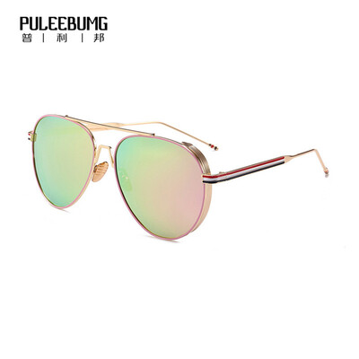 

PuLeeBumG sunglasses men and women couples models sunglasses metal polarized light tide driving mirror driver mirror new P2226