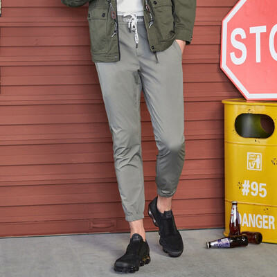 

Semir casual pants male 2017 autumn men's black feet feet feet nine pants sports pants tide 17316271006 yellow green 33