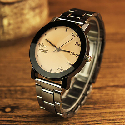 

New 2017 Fashion Top Luxury Brand Watches Men Women Quartz-watch Stainless Steel Strap Clock