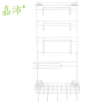 

Jiali FR-201 Fridge Pylons Side Skeleton Kitchen Storage Shelf Storage Material Shelf Sucker Folding finishing frame White