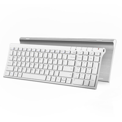 

BOW HW193C Rechargeable Metal Game Office Wireless Keyboard White