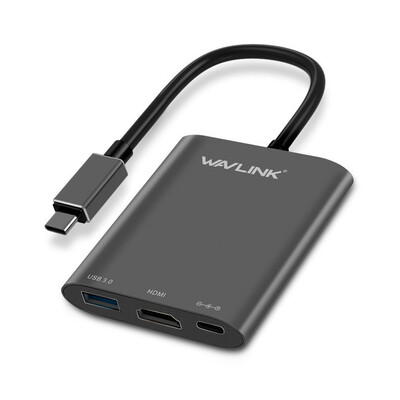 

типа с Основным результатом (Wavlink) WL-UHP3402 HDMI конвертера PD зарядки дока аксессуары USB-MacBook с преобразователем