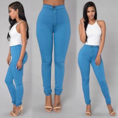 

CANIS@Women Pencil Stretch Casual Look Denim Skinny Jeans Pants High Waist Trousers 01
