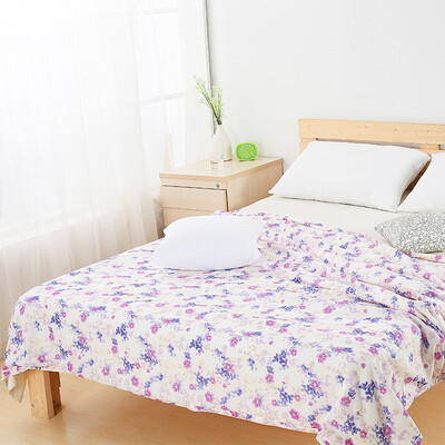 

Cotton Age PurCotton Printed semi-twisted six-layer gauze was 180x200cm purple flowers between 1 bag
