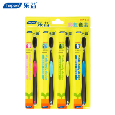 

Leyi (hapee) toothbrush carbon black brush silk fur 4 rainbow sets