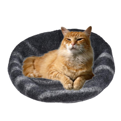 

Dog Warm House Handcrafted Felted Wool Pet Cat Cave Bed Nest Soft Comfortable for Large Cats And Kittens Foldable Pet Nest C1Z5U4