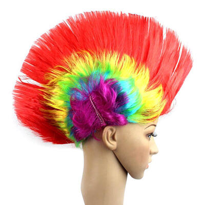 

Модные Hallowmas Маскарад Punk Mohawk могикан прическа Cockscomb волос
