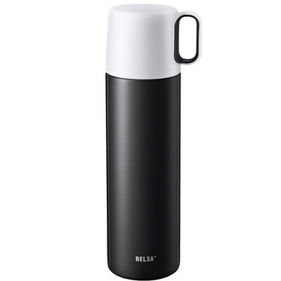 

RELEA mug 500ML male&female students creative portable stainless steel large capacity insulation cup freedom magic night black