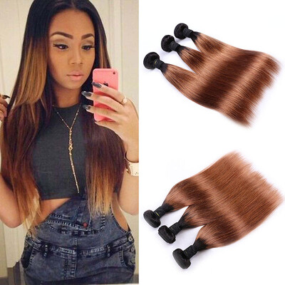 

4 Bundles Ombre Straight Virgin Hair 8A Brazilian Human Hair Straight Ombre Brazilian Virgin Hair Straight Ombre 1b30 free shippi