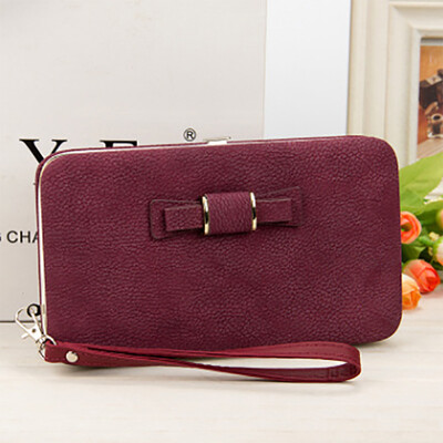 

The new Korean version of the wallet in the long section of the phone bag bowknot lunch box female wave
