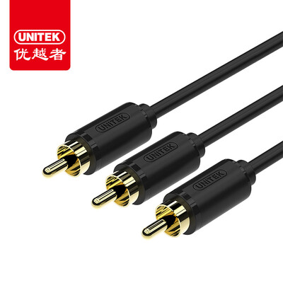 

Superior person UNITEK Y-C952BK 3RCA 3RCA public audio&video cable conversion line three pairs of three lotus head TV set-top box red&white AV cable 3 m black