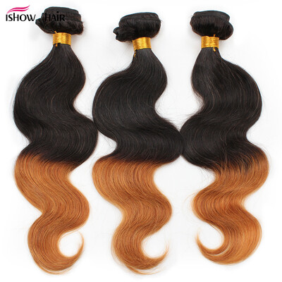 

Cheap Ombre Brazilian Virgin Hair 1B /30 Body Wave 3Pcs Human Hair Weave Extensions