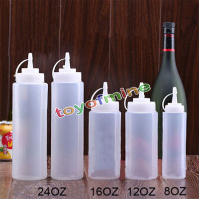 

8,12,16,24oz новая кухня пластиковые выжать бутылку специй распылитель для соуса уксус нефти кетчуп cruet