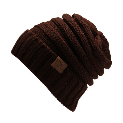

мужчины женщины зимой трикотажные шерстяную шапку складки досуг Beanies шляпа сплошной цвет Hip-Hop Skullies Beanie