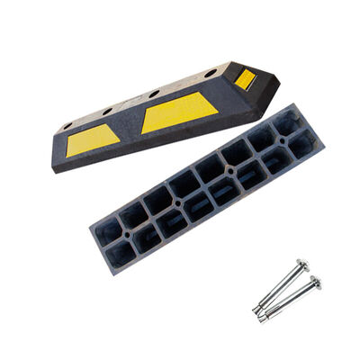 

Tengchi CT anti-retractor stopper rubber solid anti-retractor rubber road along the slope triangle wood anti-skid car parking reverse parking locator 60cm double solid rubber locator