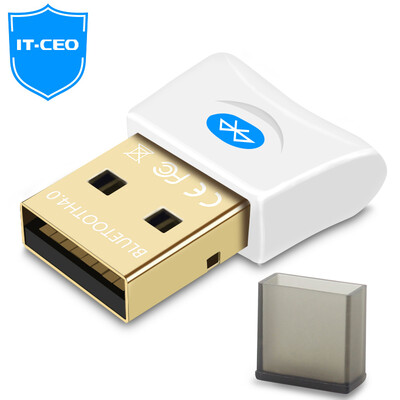 

IT-CEO USB40 Bluetooth Adapter Receiver Computer Phone Headset Audio Transmitter Notebook Desktop Wireless Connection Bluetooth Speaker Sound White W512