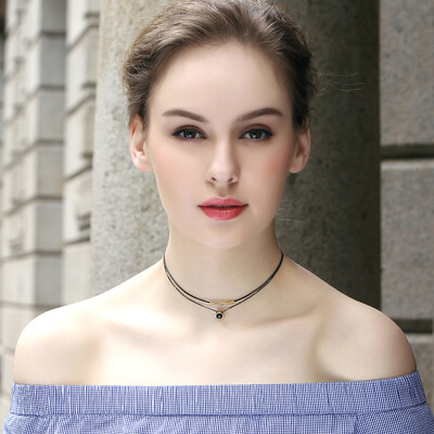 

Lelady Chokers Necklace Swarovski crystal pendant Harajuku Fashion Jewelry