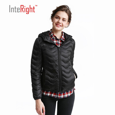 

INTERIGHT 90 white duck down the women hat models ultra-light portable down jacket sky blue XL code