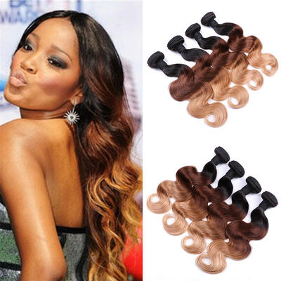 

Queen Hair Brazilian Body Wave Brazilian Virgin Hair Ombre 4 Bundles Ombre Brazilian Hair Weave Bundles 1B427 Ombre Human Hair