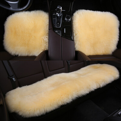 

Antarctic nanjiren wool cushion in the long hair cushion winter car seat car home dual-use three-piece fashion rice
