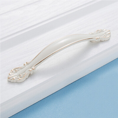 

Yuhuaze European Style Ivory White Door Handle Drawer Handle Wardrobe Cabinet Door Handle Single Pack 96 Porch