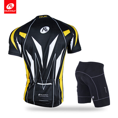 

NUCKILY Mens summer outdoor sport jersey set cool design cycling top&short for cyclist