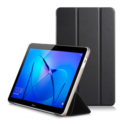 

ESCASE Glory Play Tablet Note 96-inch Case Case Tablet Leather Sleeve Lightweight Drop Tri-fold Stand Sleeping Case LTE WiFi Universal Gentleman Black