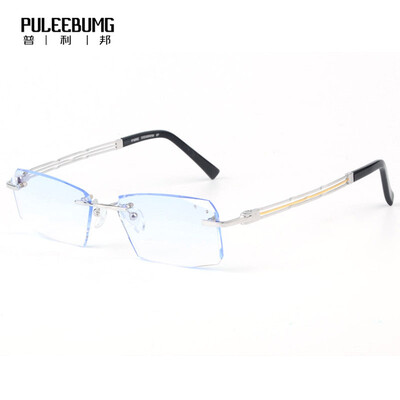 

PuLeeBumG myopic glasses men's glasses frames flat mirror no frame pure titanium trend glasses frame optics P6618