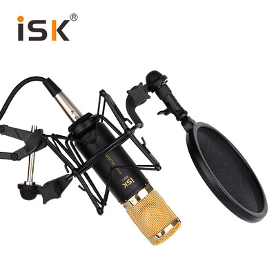 

iSK RM6 condenser microphone gilded diaphragm professional shouted wheat anchor sound card microphone set network K song recording microphone