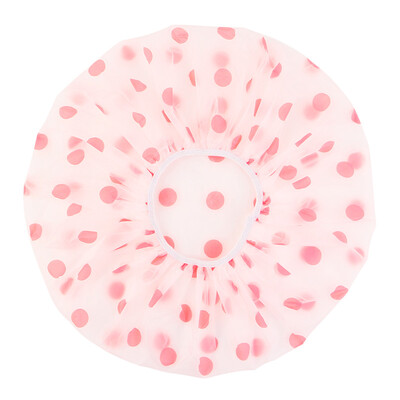 

(Uplus) multi-functional wave point waterproof shower cap (color random shampoo cap baked oil cap bath cap waterproof hair set kitchen anti-smoke hat)