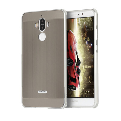 

Luxury Case for Huawei Mate 9 Aluminum BumperAcrylic Panel Back Glossy Business Cover for Huawei Mate 9