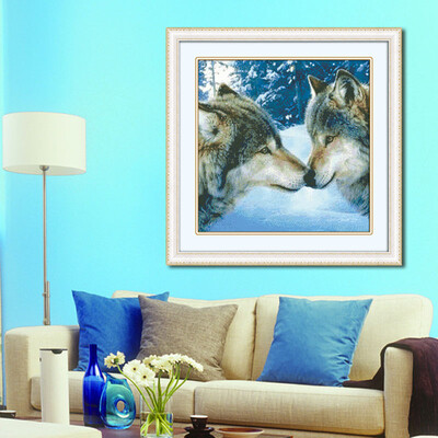 

embroider DIY DMC Cross stitchSets For Embroidery kits Wolfs kiss factory direct sale
