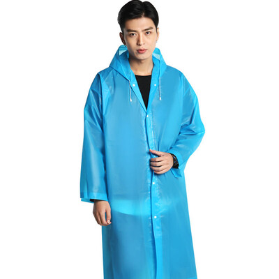 

CHIDONG Translucent Frosted Raincoat Non-disposable Raincoat with Cap