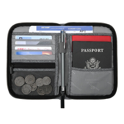 

BAGSMART Многофункциональная сумка для путешествий Паспорт RFID Паспортный карточек Держатель банковской карты Сумка для муфты Дер