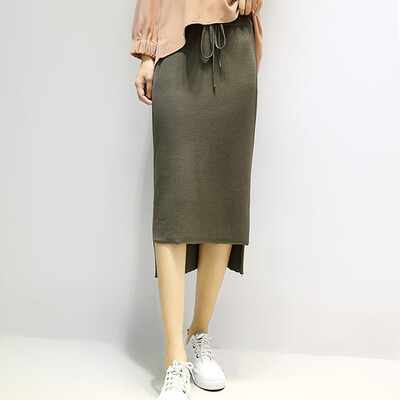 

City plus CITYPLUS 2017 autumn and winter new women's fashion in the long section of high waist pants plush skirt skirt CWQZ178558 black