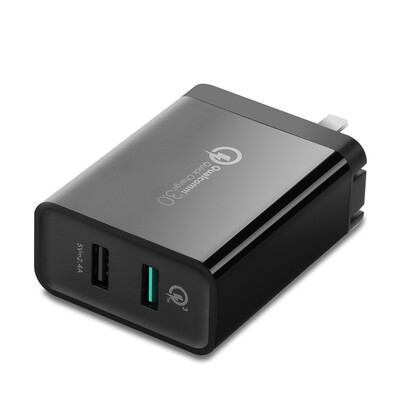

Green Union QC3.0 + 2.4A двухпортовый зарядное устройство Huawei fcp multi-port USB быстрая зарядка головной адаптер адаптера для мобильного телефона Andrews Apple просо 5/6 слава 40712 черный