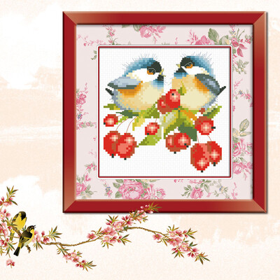 

embroider DIY DMC Cross stitch,Sets For Embroidery kits Flower and bird Chorus 2 factory direct sale