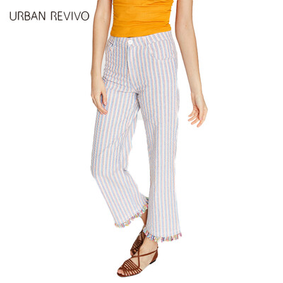 

UR Women&39s Stripe Tassel Fashion Casual Straight Pants YL14S6GN2000 Miscellaneous