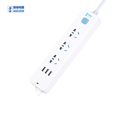 

Sea anchor 18 m patch panels 3 hole patch panels 3 USB jacks TV haul-off safe anti-electric plug-in desktop socket panel master switch power converter 303u