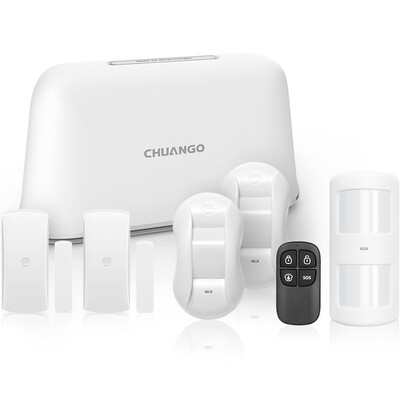 

Chuang Gao chuango White Watch WiFi Network Wireless Shop Doors & Windows Infrared Home Security Alarm Smart Home Curtain Kit