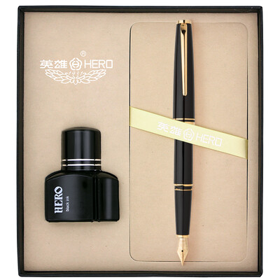 

Hero HERO 981 black gold clip gold pen ink gift box set